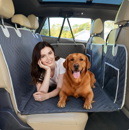 Dog Seat Cover for Back Seat Hard Bottom, XL Backseat