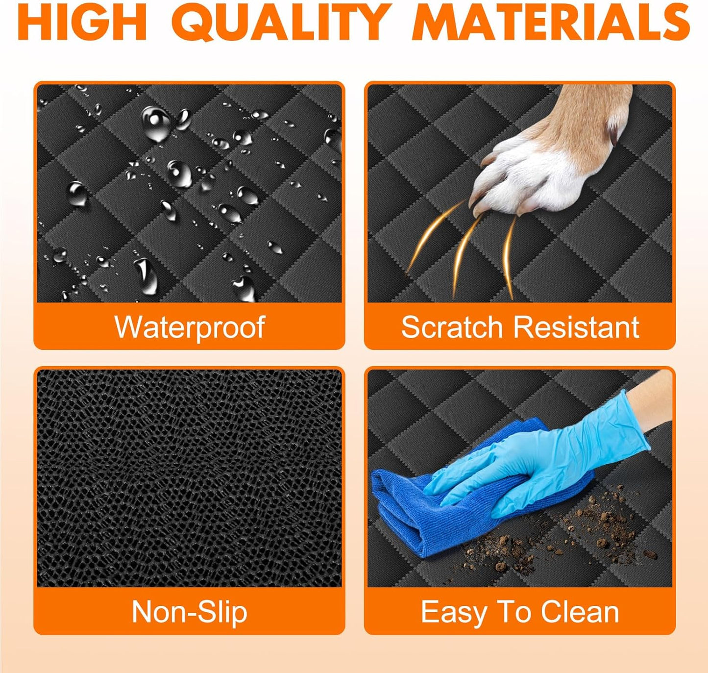 Backseat Cover for Dogs, Waterproof and Non-Slip Pet Bench