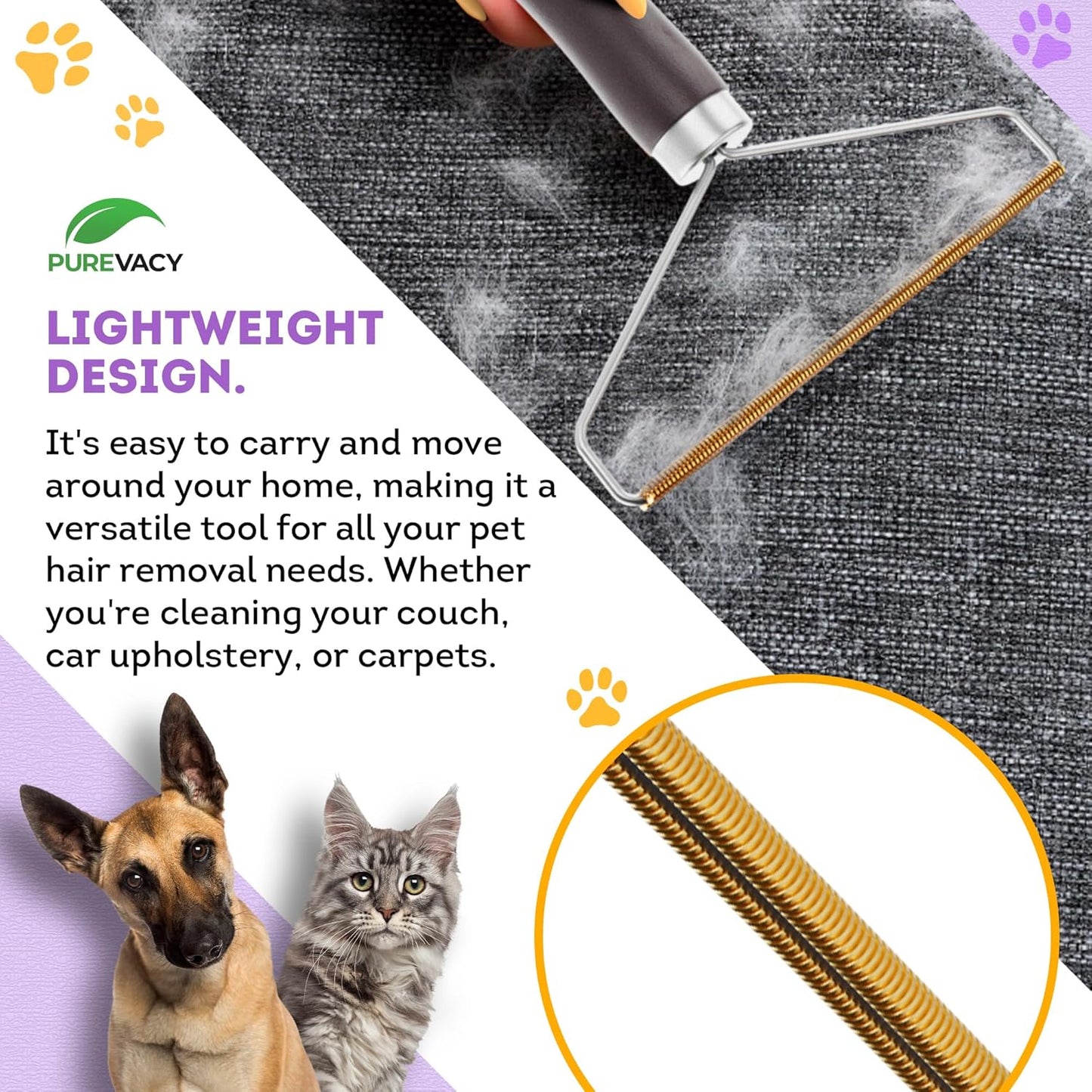 Pet Hair Remover for Furniture. Cat and Dog Fur Remover