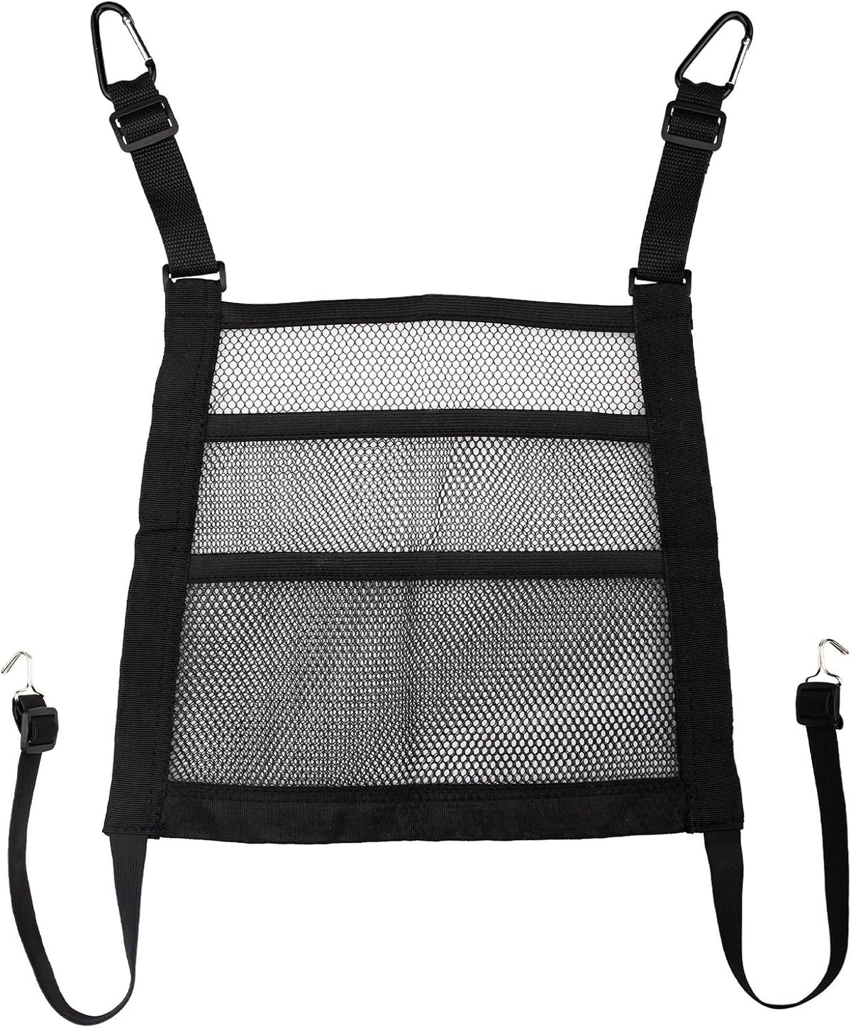 3 Layer Car Mesh Organizer Between Front Seat Backseat Mesh Storage Net Kid Dog Pet Barrier Car Net Pocket Handbag Tissue Purse Holder for SUV, Van