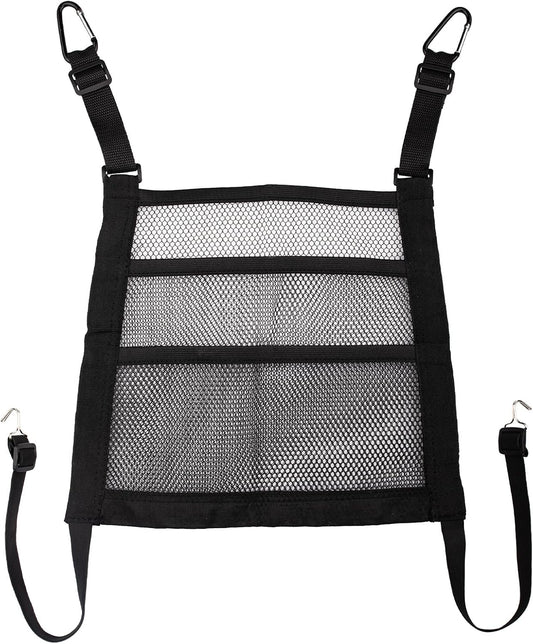 3 Layer Car Mesh Organizer Between Front Seat Backseat Mesh Storage Net Kid Dog Pet Barrier Car Net Pocket Handbag Tissue Purse Holder for SUV, Van