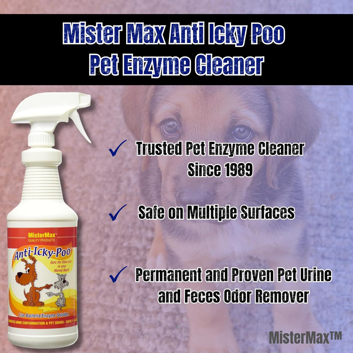 Anti Icky Poo Enzyme Cleaner Spray Combo - Pet Urine Odor