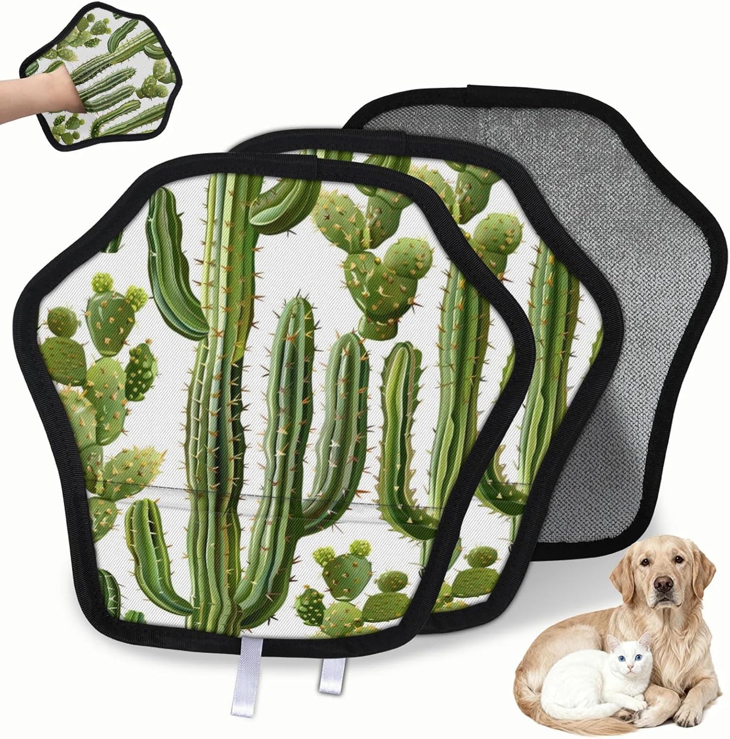 Cactus Plants 2Pcs Electrostatic Reusable Pet Hair Removal