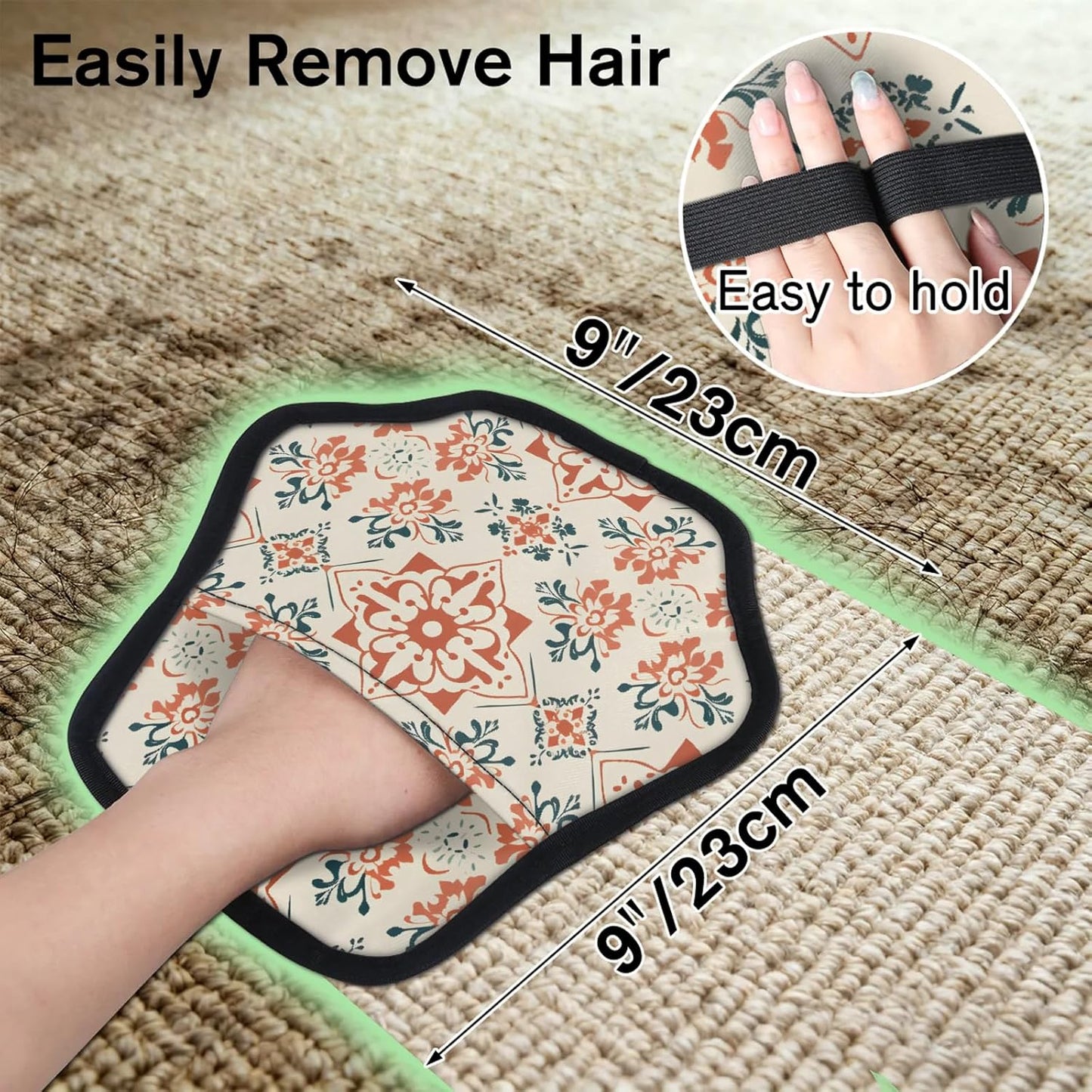 Vintage Enthic Flower 2Pcs Electrostatic Reusable Pet Hair