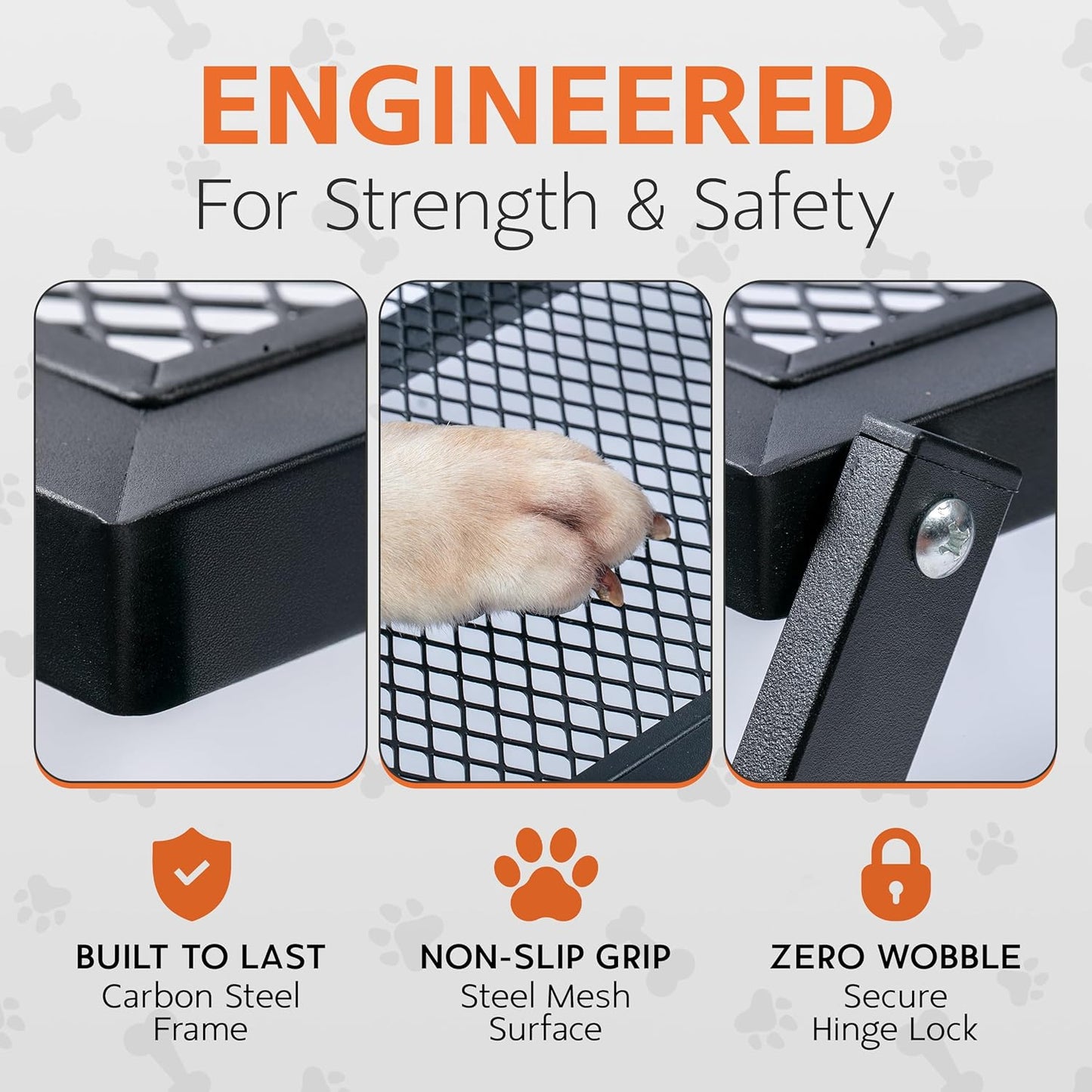 Foldable 4-Step Dog Stairs for Cars, Trucks & SUVs –