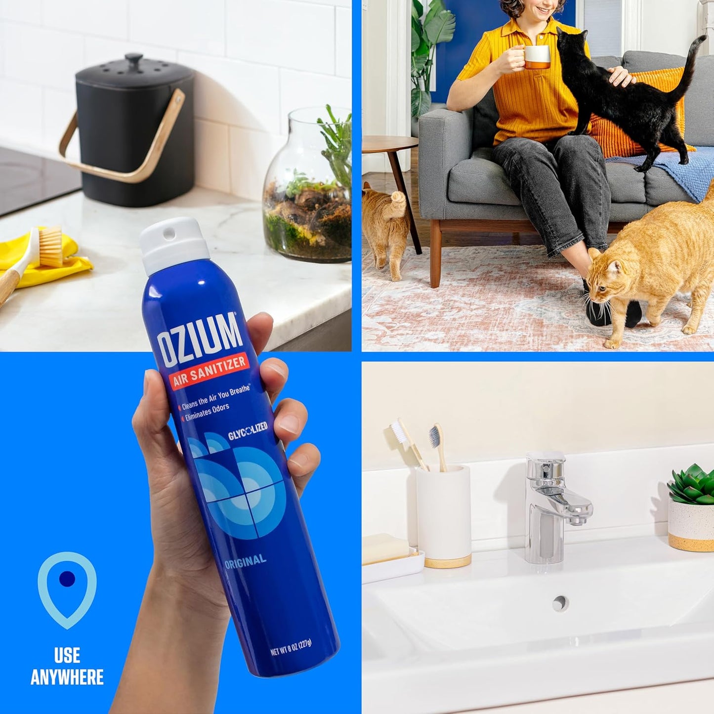 8 Oz. Air Sanitizer & Odor Eliminator for Homes, Cars
