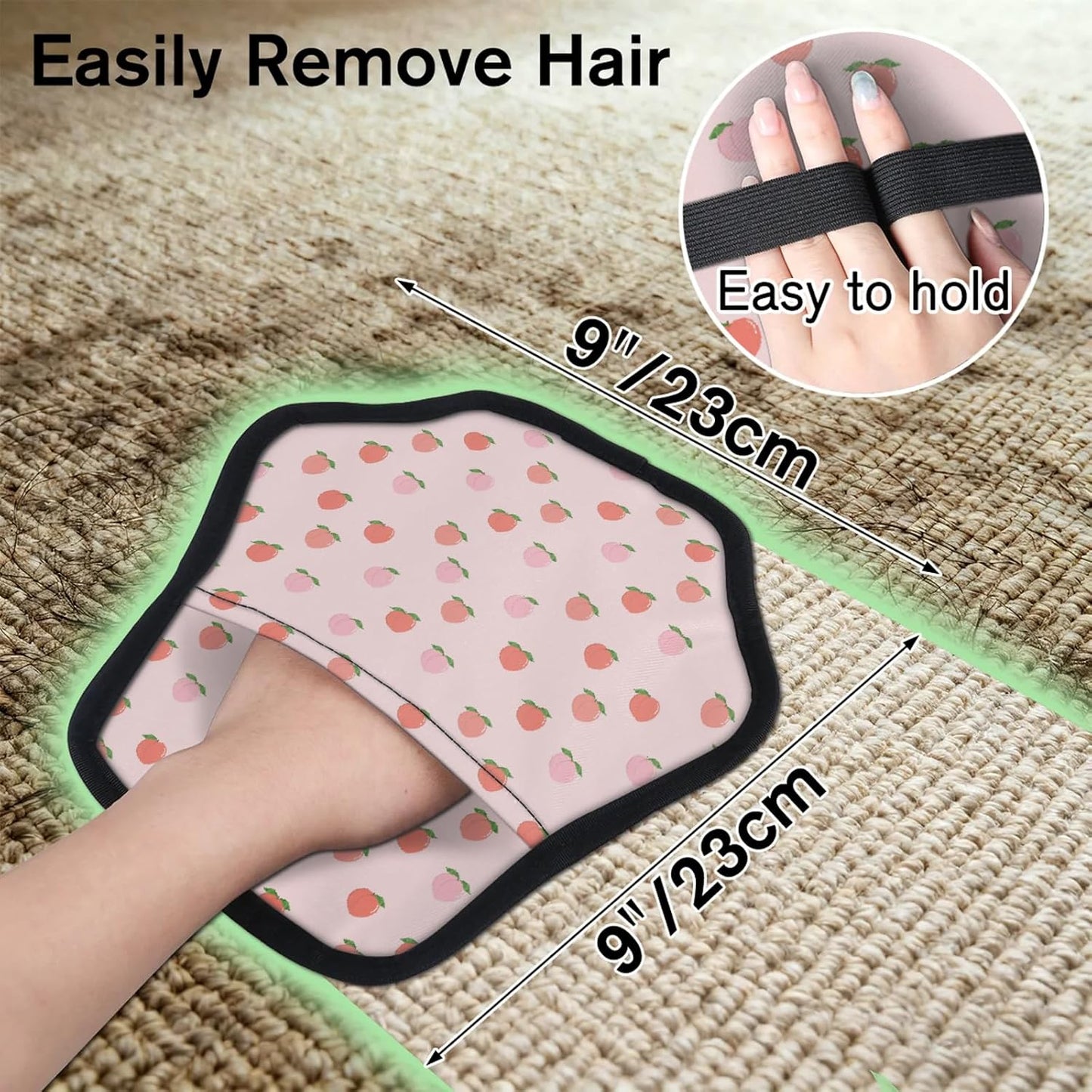 Summer Peach Fruit 2Pcs Electrostatic Reusable Pet Hair