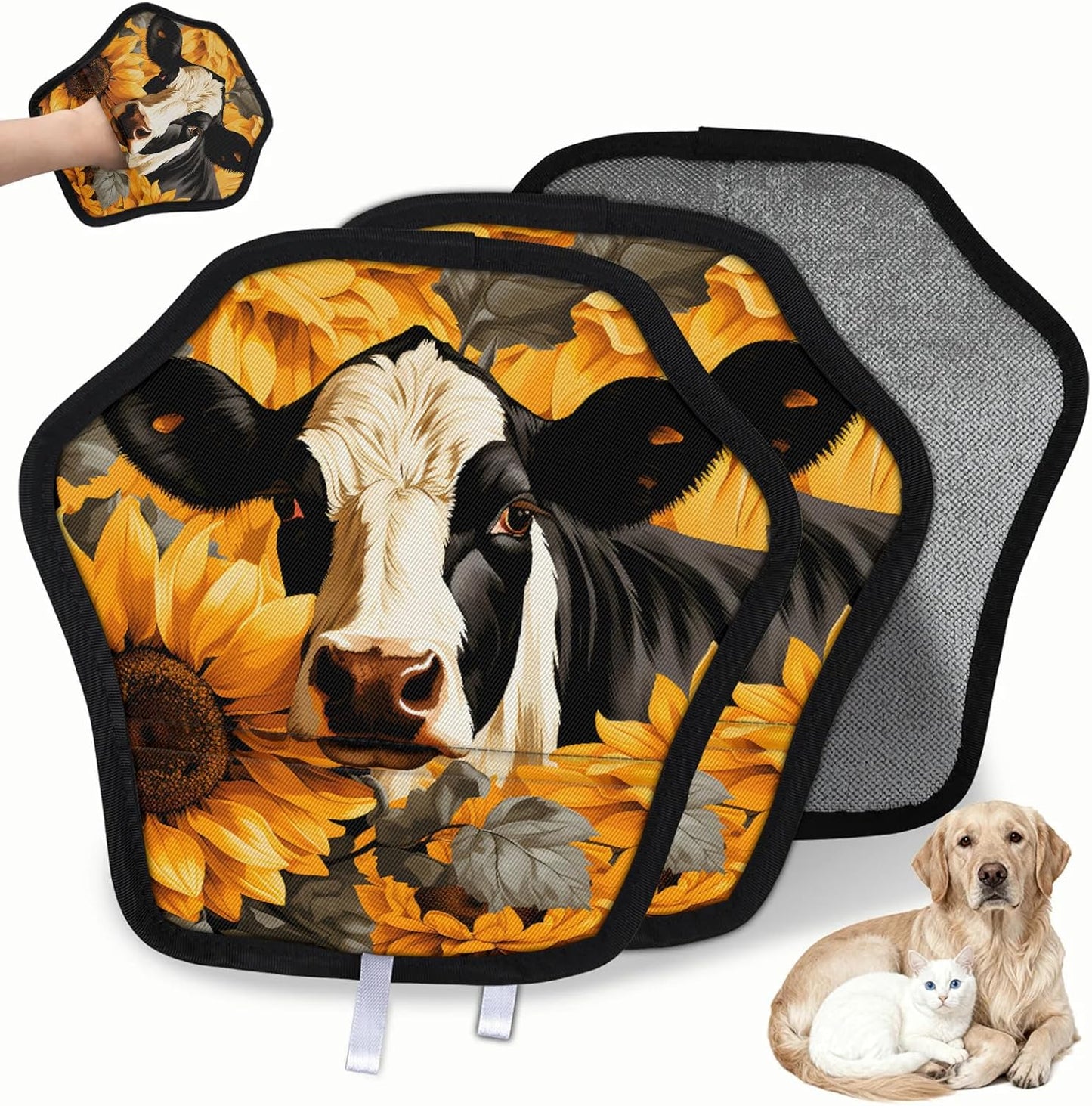 Pet Hair Removal Glove for Dogs Cats Reusable Washable Set