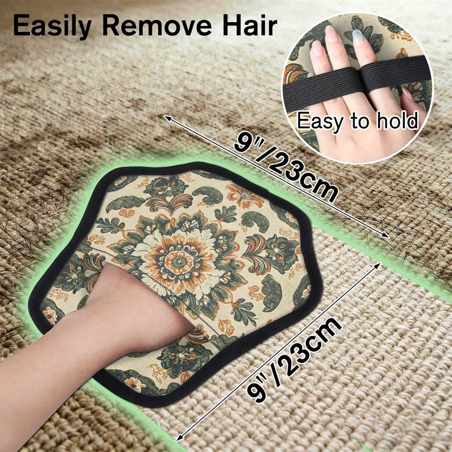 Cute Mandela Floral 2Pcs Electrostatic Reusable Pet Hair