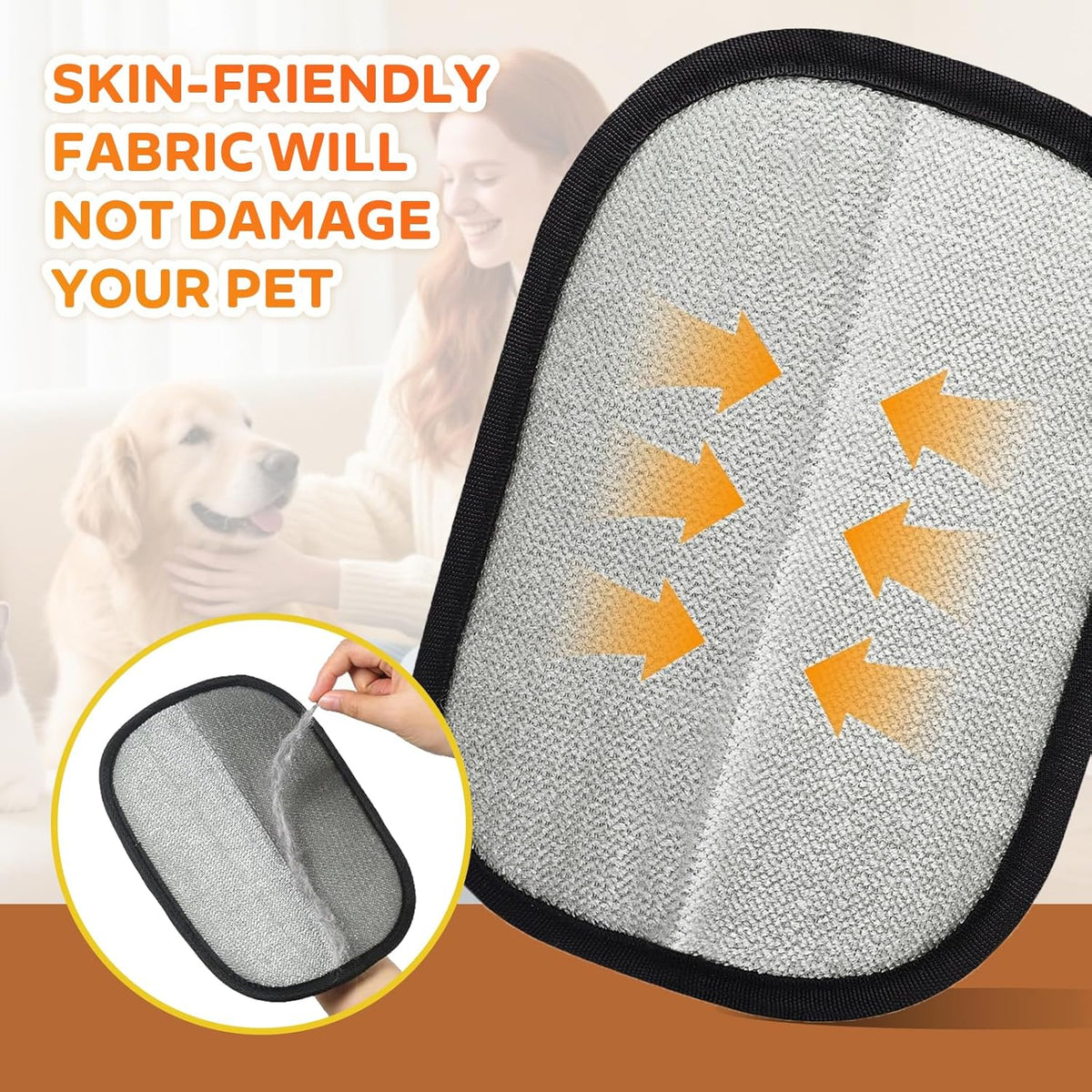 Reusable Pet Hair Remover Gloves – Electrostatic Lint & Fur