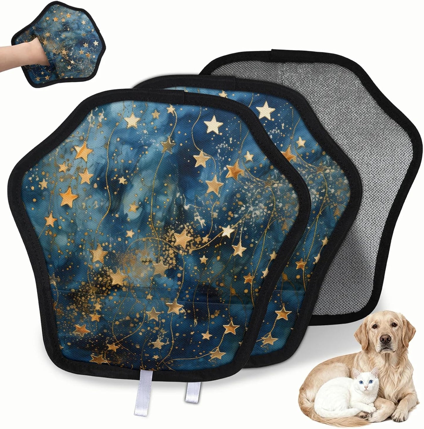 Pet Hair Removal Glove for Dogs Cats Reusable Washable Set