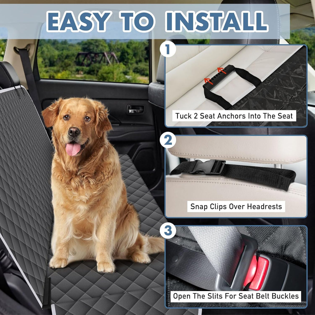 Backseat Cover for Dogs, Waterproof and Non-Slip Pet Bench