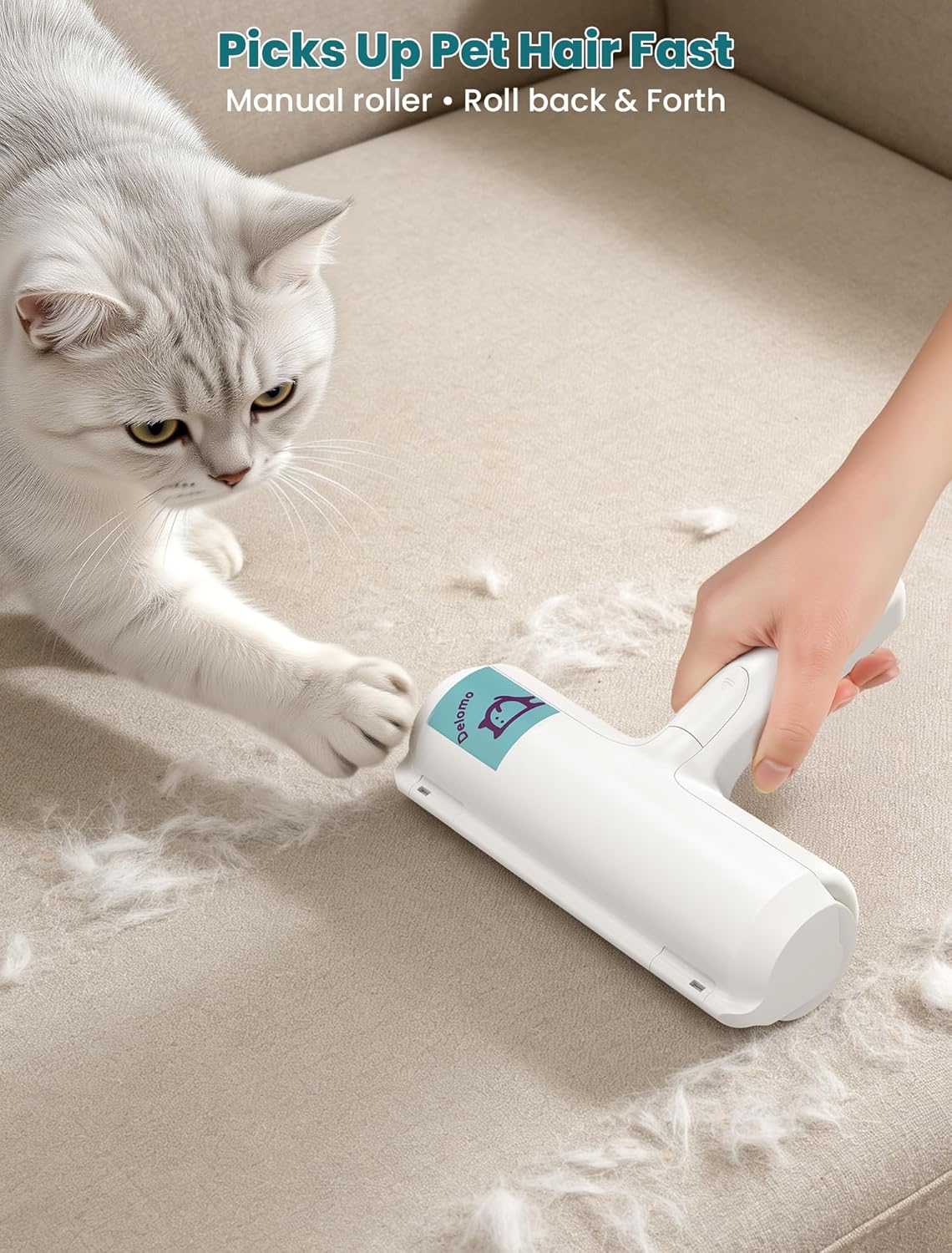 Pet Hair Remover Roller: Reusable Lint Roller with Large