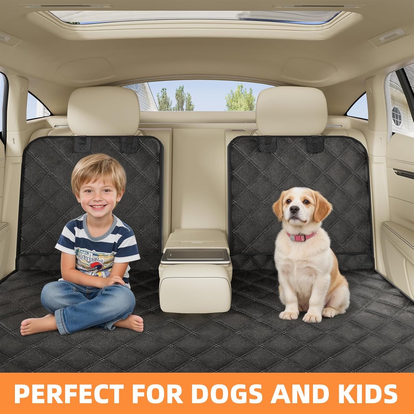 Dog Car Seat Cover, Back Seat Pet Bed Mat Protector