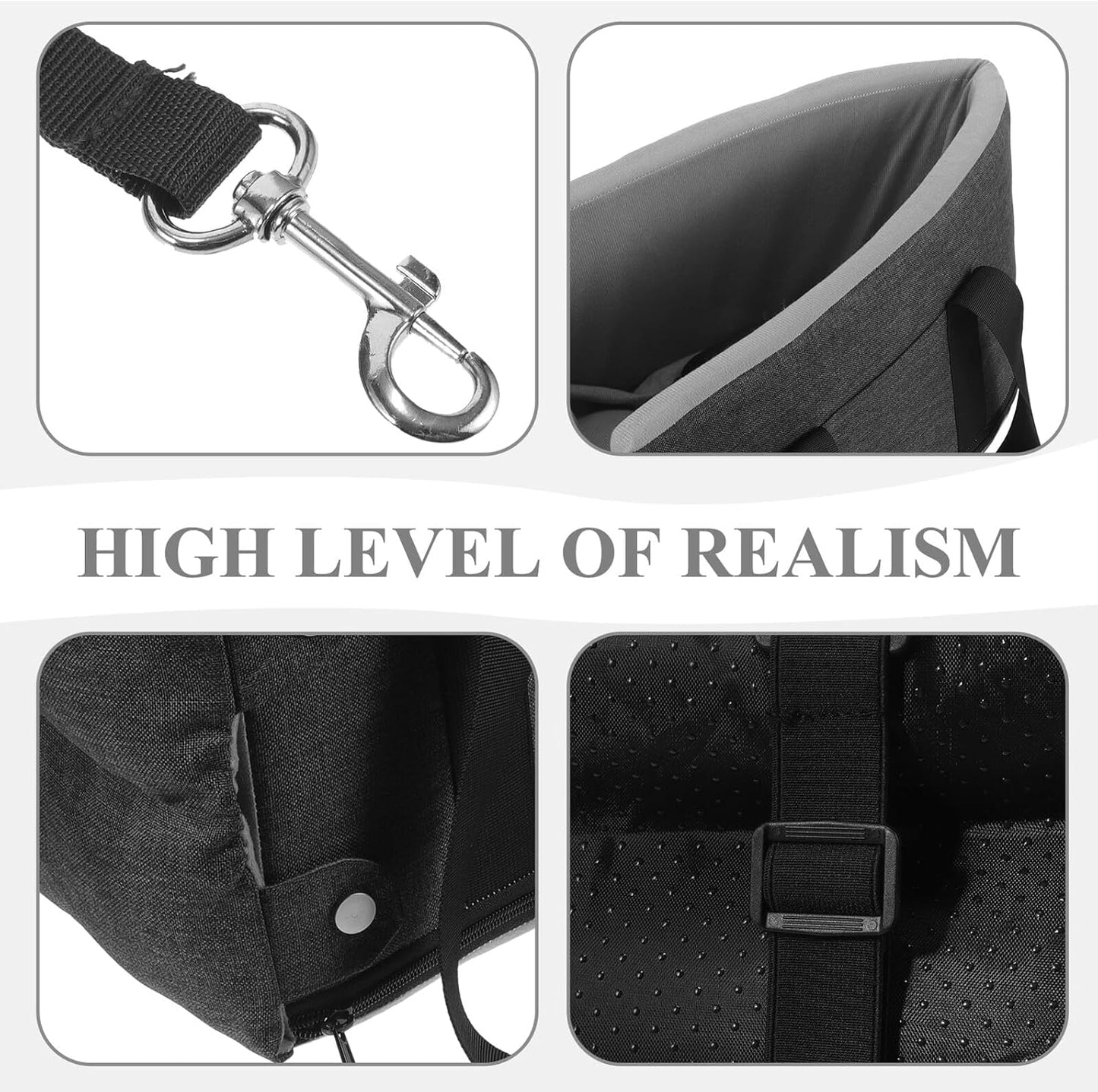 Pet Seat Thickened Console Seat with Deep Gray Cover