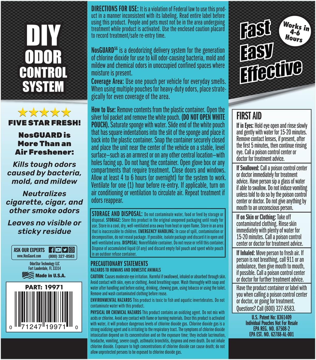 Auto Odor Eliminator, Fast Release Vapor System Eliminates
