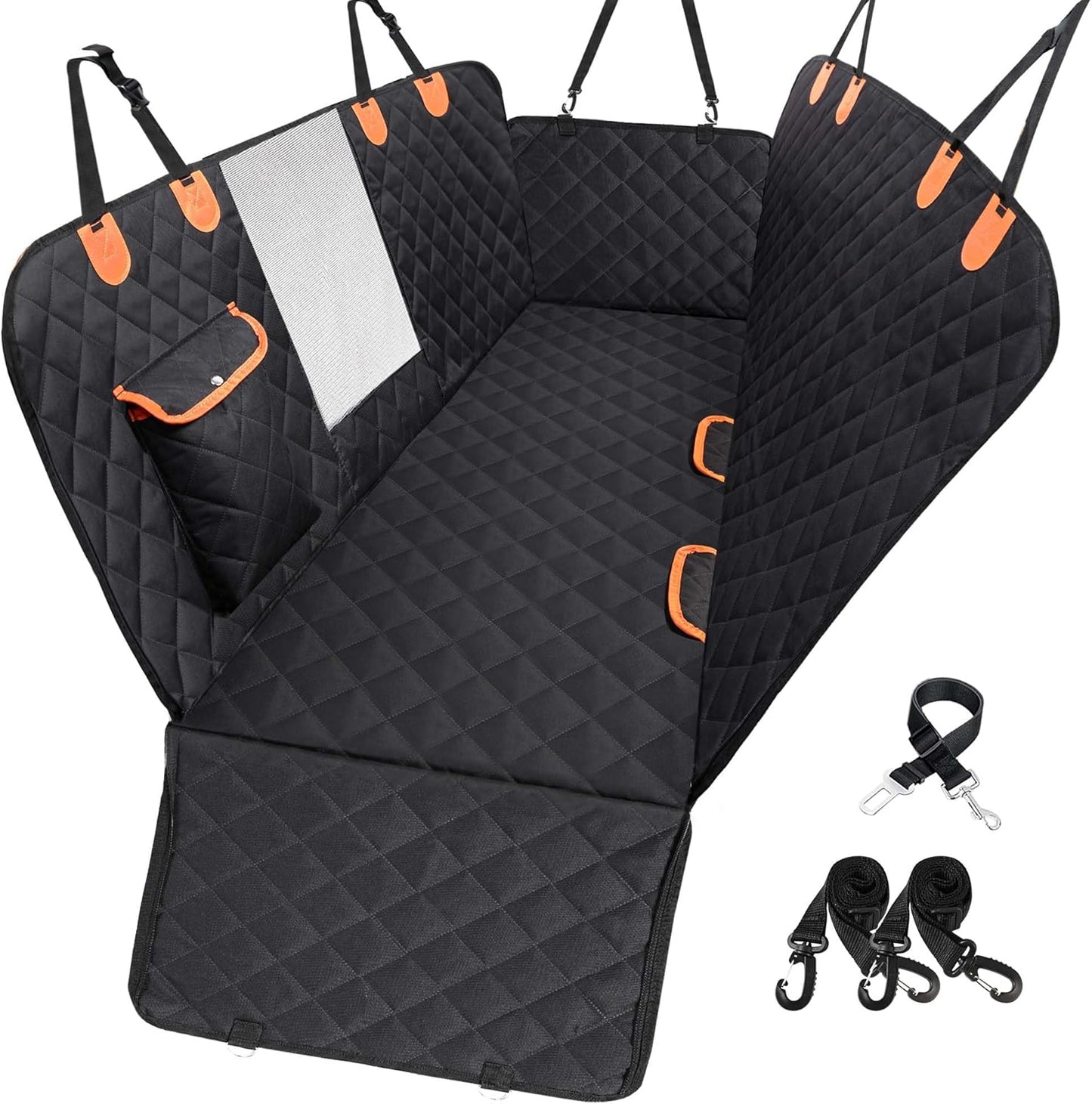 Dog Car Seat Cover for Back Seat 600D Scratchproof Nonslip