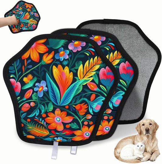 Pet Hair Removal Glove for Dogs Cats Reusable Washable Set