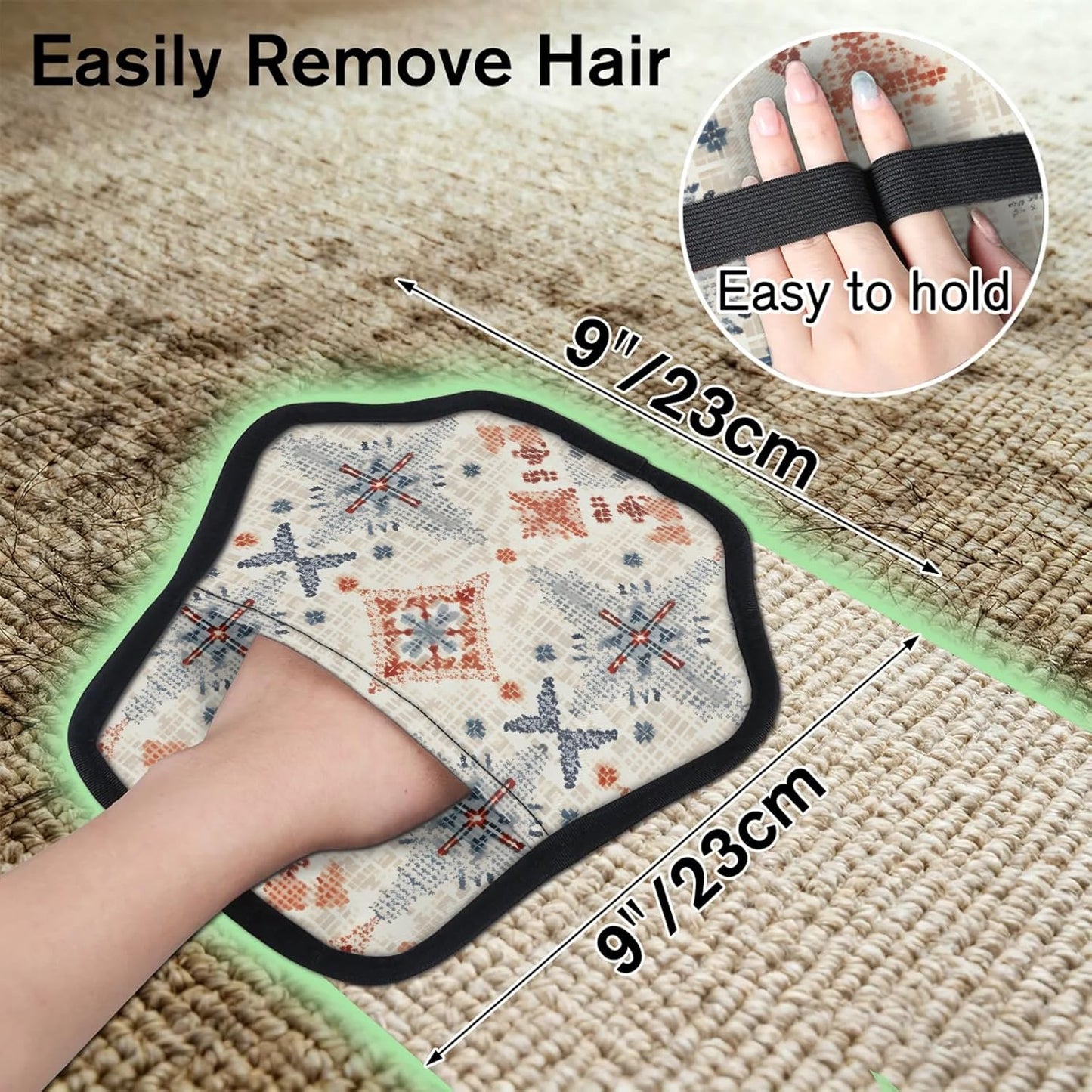 Abstract Enthic Flower 2Pcs Electrostatic Reusable Pet Hair