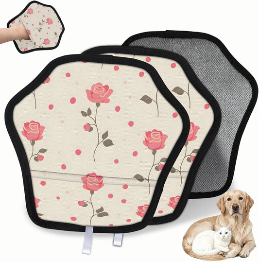 Pet Hair Removal Glove for Dogs Cats Reusable Washable Set
