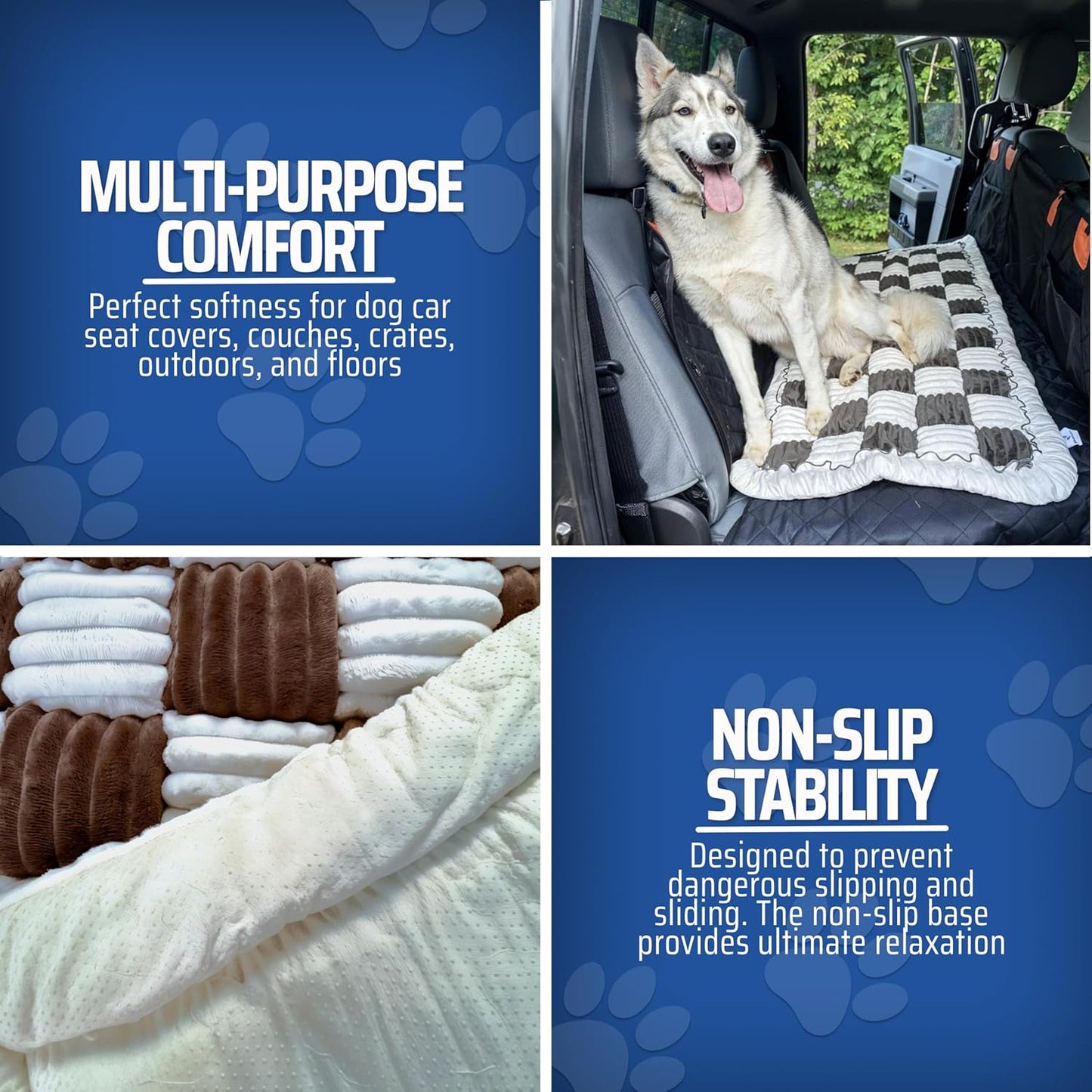 Backseat Pet Bed Mat, Anti-Slip Dog Mat for Car Backseat