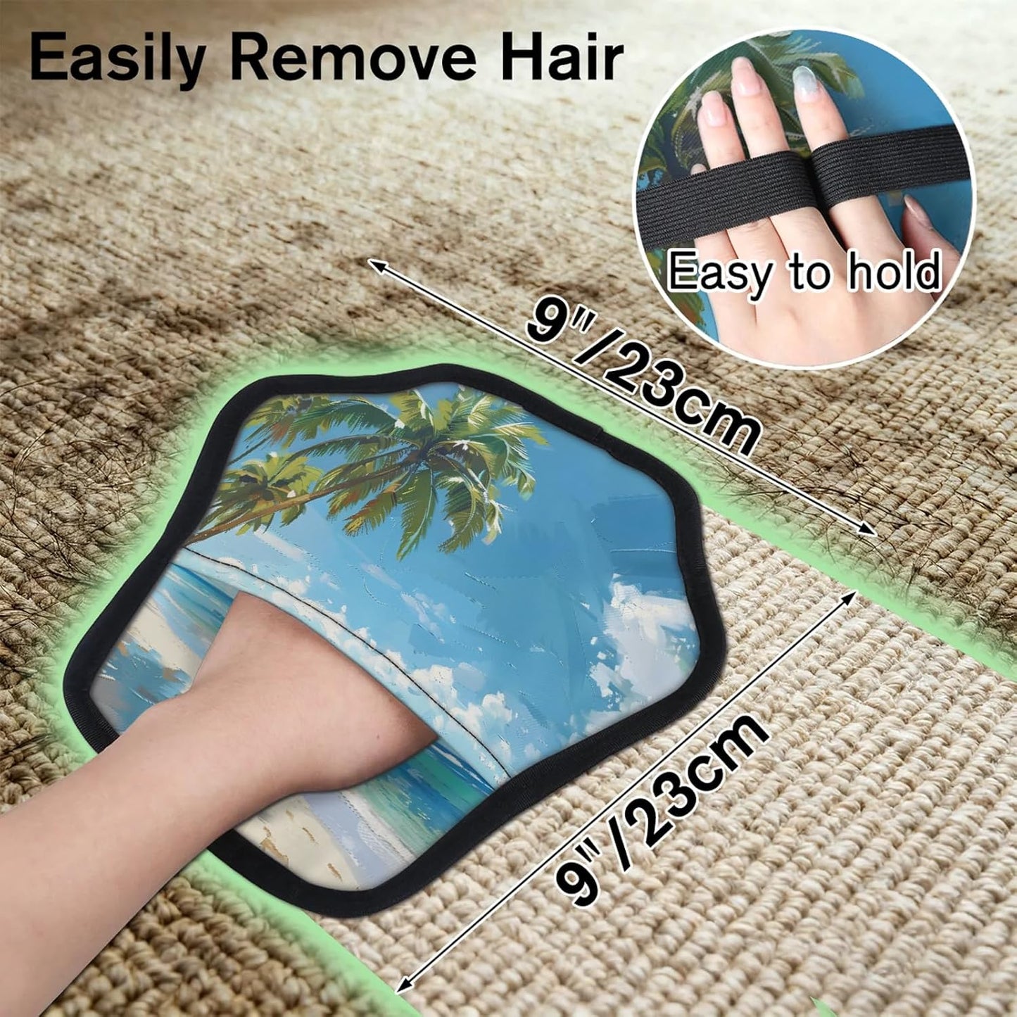 Ocean Tropical Palm Tree 2Pcs Electrostatic Reusable Pet