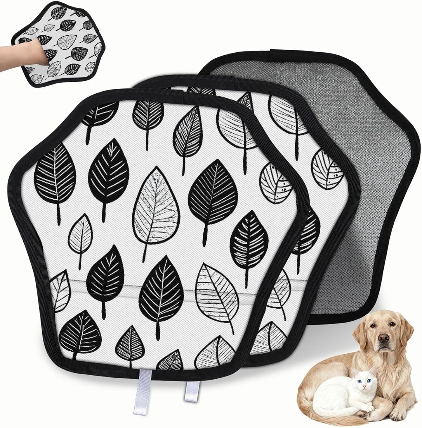 Plants Leaves 2Pcs Electrostatic Reusable Pet Hair Removal