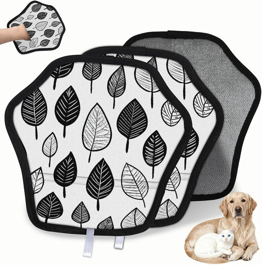 Plants Leaves 2Pcs Electrostatic Reusable Pet Hair Removal