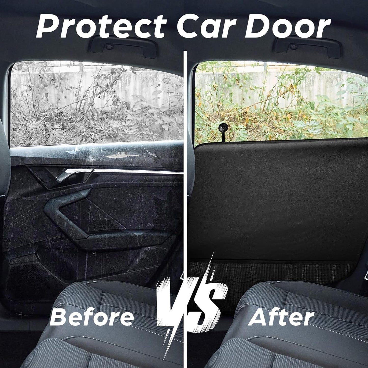 Dog Car Door Protector - 2 Pack Durable & Anti-Scratch