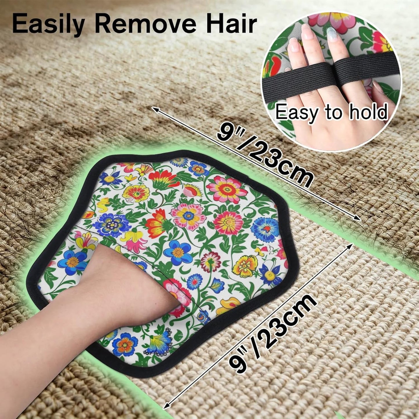 Mexican Flower Style 2Pcs Electrostatic Reusable Pet Hair