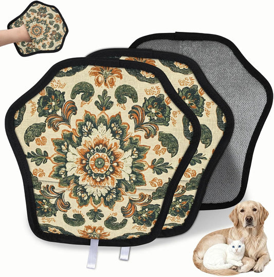 Cute Mandela Floral 2Pcs Electrostatic Reusable Pet Hair