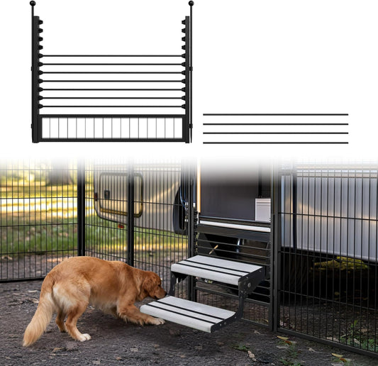 RV Step Grid - Dog Barrier for RV Stairs, Fits Stairs Up to
