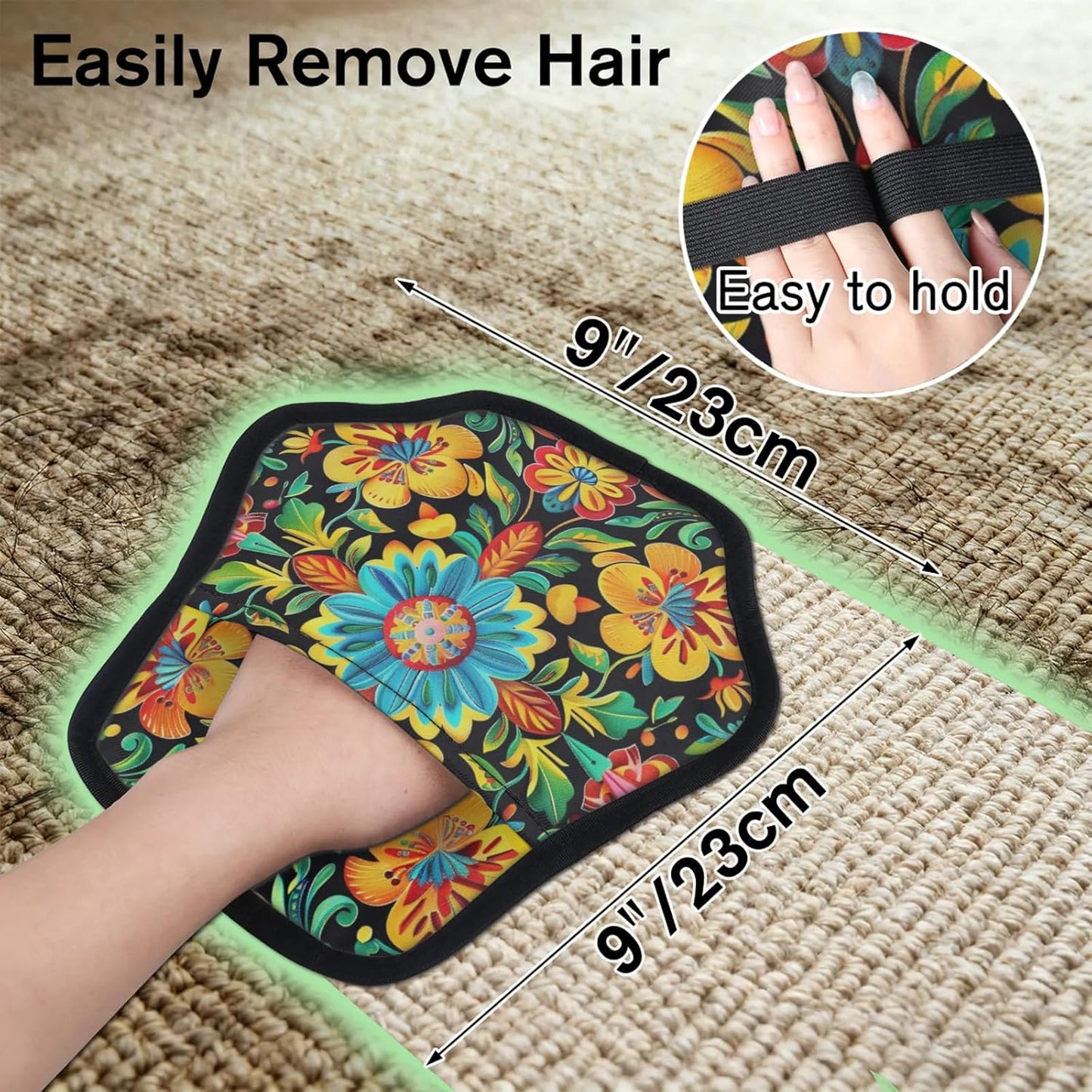 Colorful Flowers Mexican 2Pcs Electrostatic Reusable Pet