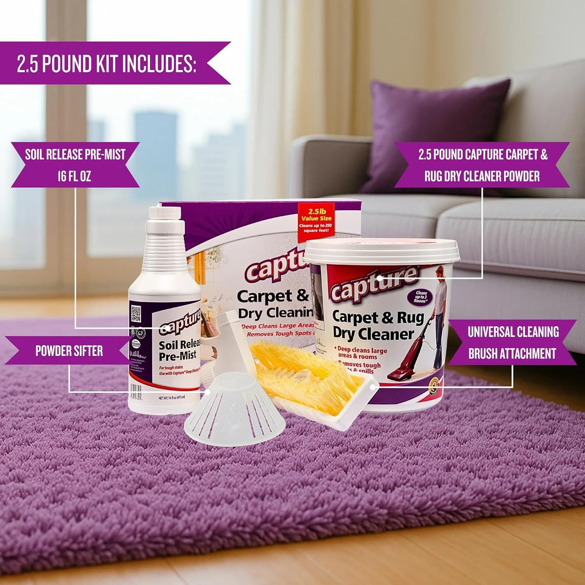 Carpet Total Care Kit 250 - Home Couch and Upholstery, Car