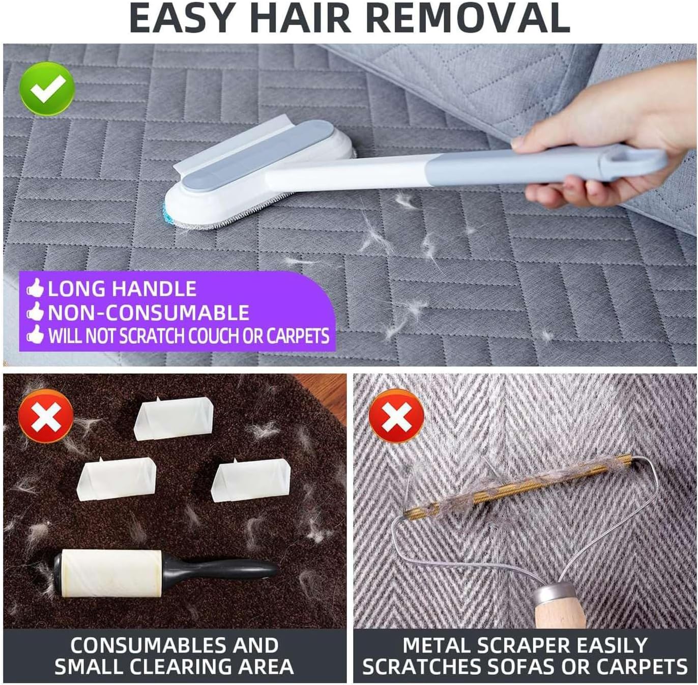 Furniture, Dog Hair Remover for Couch, Pet Hair Removal