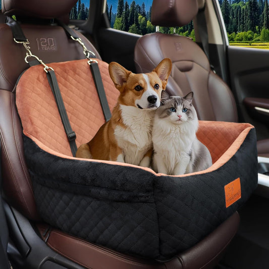 Car Dog Seat,Pet Booster Carseats for Dogs up to 25lbs,Safe