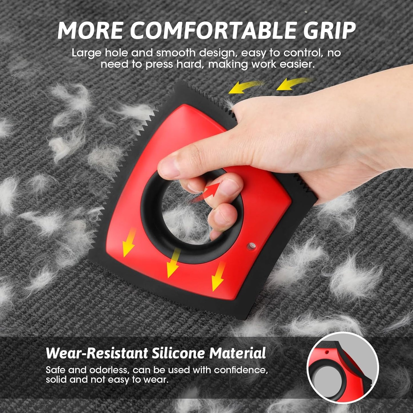 Pet Hair Removal Tool, Cat & Dog Hair Remover for Car Couch