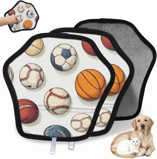 Lovely Football 2Pcs Electrostatic Reusable Pet Hair