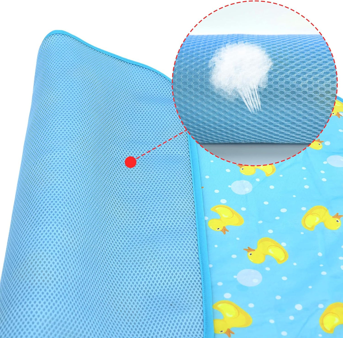 NACOCO Summer Pet Cooling Mat - Cat Dog Cushion Pad Sleeping Cool Ducks Comfortable Soft for Pets Kids and Adults(Blue Duck, S)