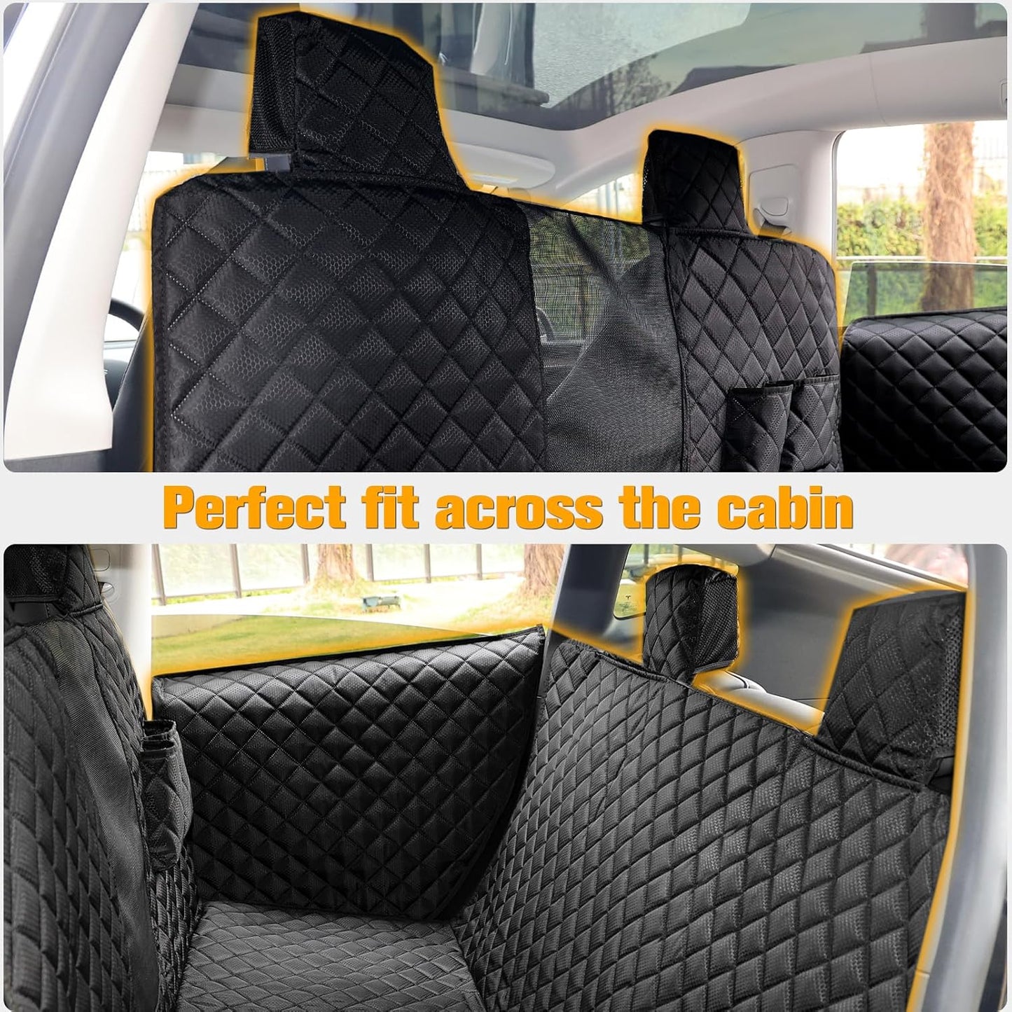 Dog Seat Covers for Tesla Model 3 & Y Back Seat with 2 Pack