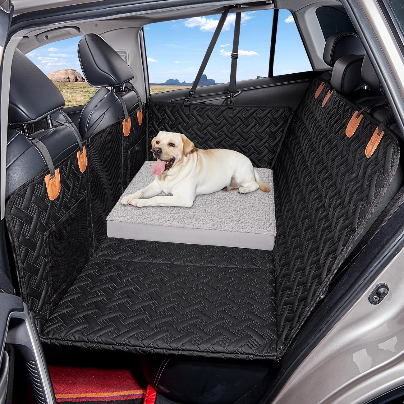 Dog Bed for Car Back Seat Extender,Waterproof Large Dog Mat