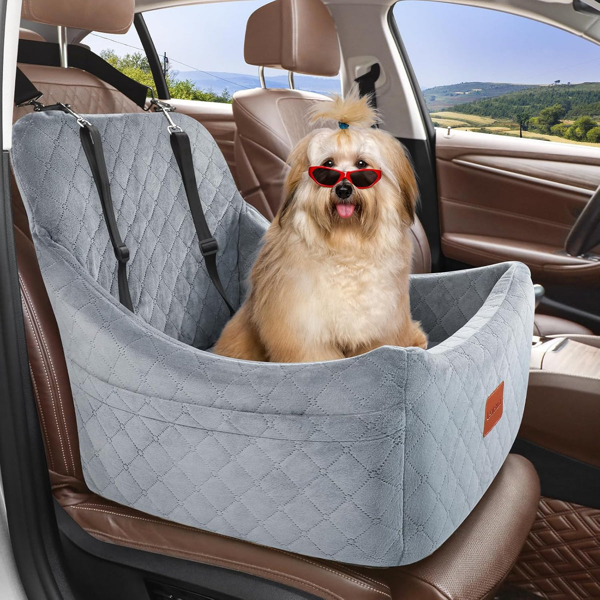 Dog Car Seat for Medium Dogs Up to 40lbs,Fully Detachable