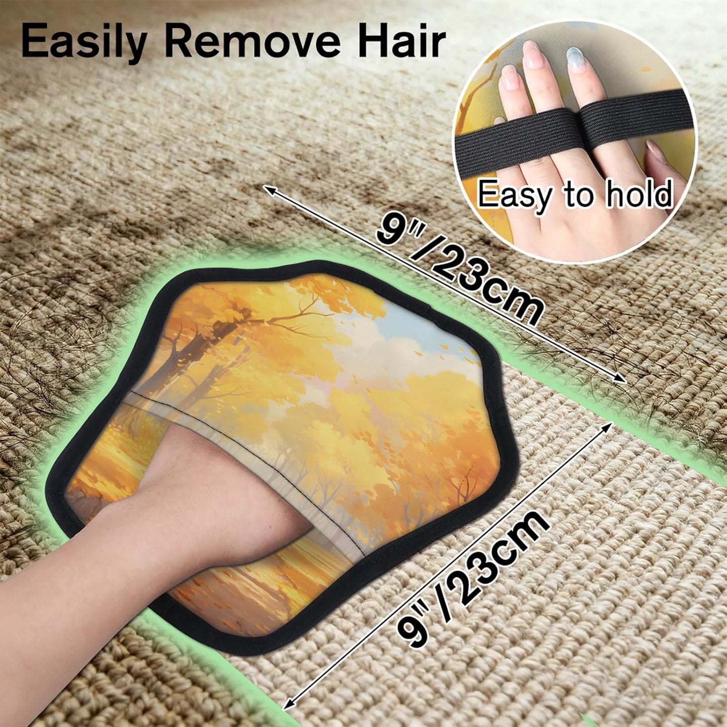 Fall Season Theme 2Pcs Electrostatic Reusable Pet Hair