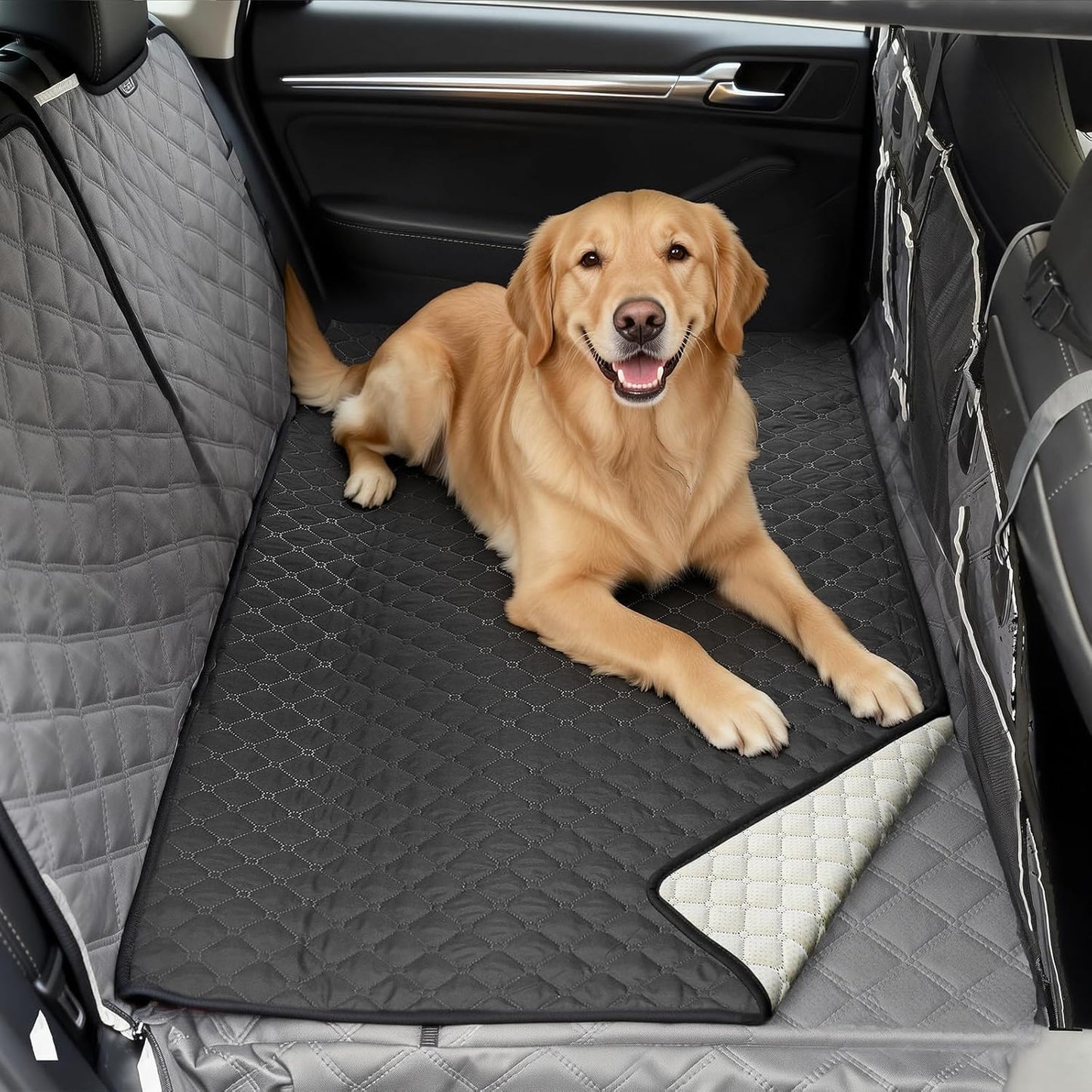 Dog Bed Mat for Car Back Seat , Road Trip Bed to Fully