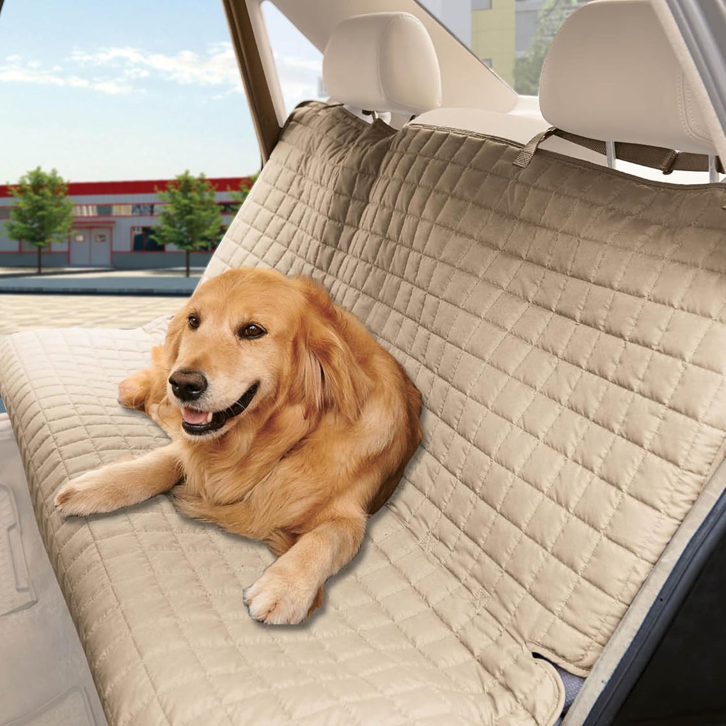 Premium Pet Car Seat Cover for Back Seat, Luxury Microfiber