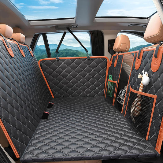 Back Seat Extender for Dogs, 500LBS Hard Bottom Dog Car