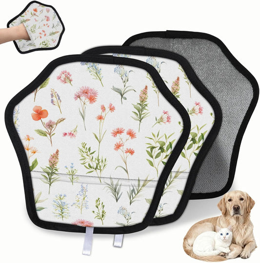 Pet Hair Removal Glove for Dogs Cats Reusable Washable Set