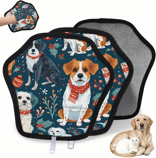 Pet Hair Removal Glove for Dogs Cats Reusable Washable Set