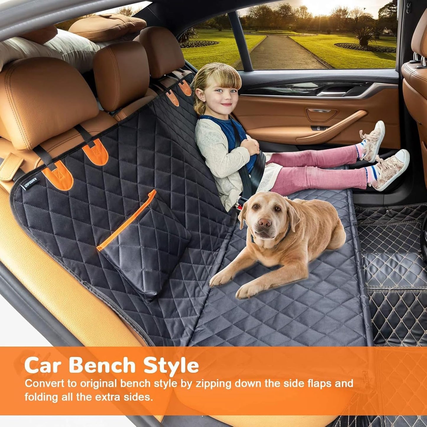 Dog Car Back Seat Cover for Genesis G80 G90 GV80 GV70 GV60