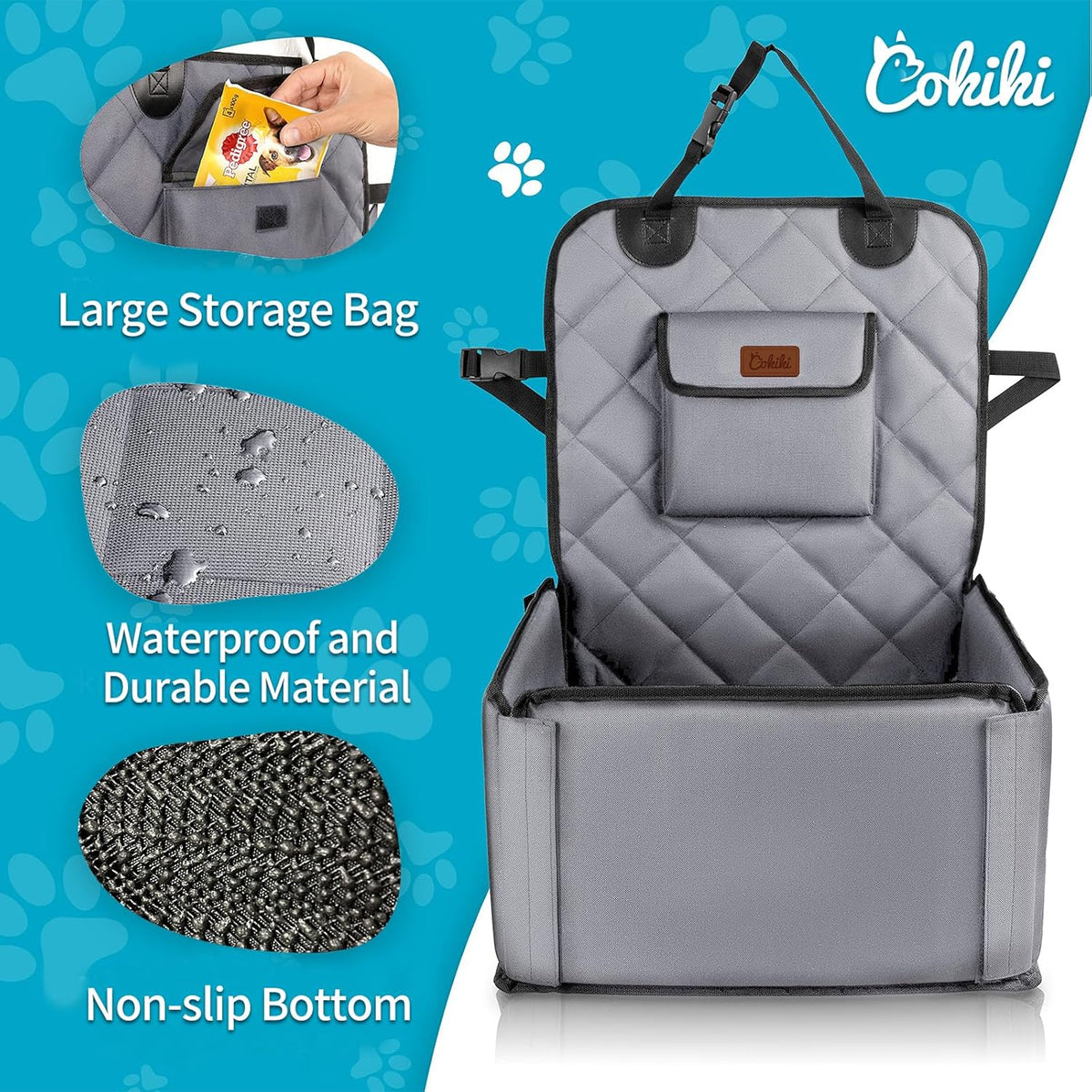 Dog Car Seats for Small Dogs,Detachable Foldable Dog